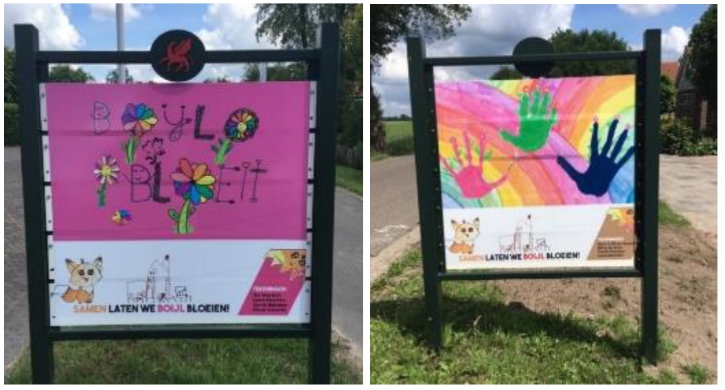 Borden bij binnenkomst Boijl fleuren op