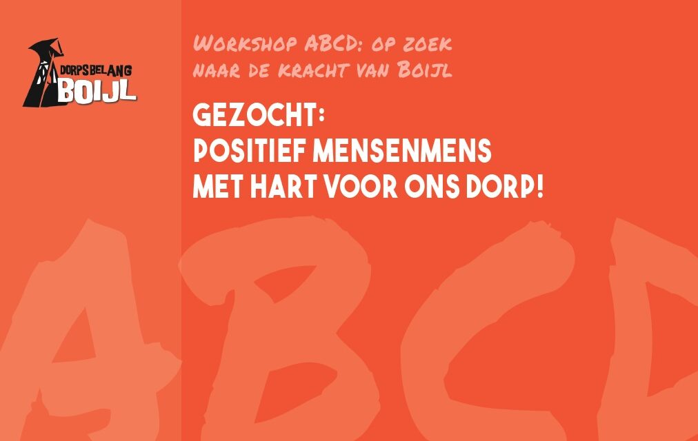 Gezocht: positief mensenmens met hart voor ons dorp!